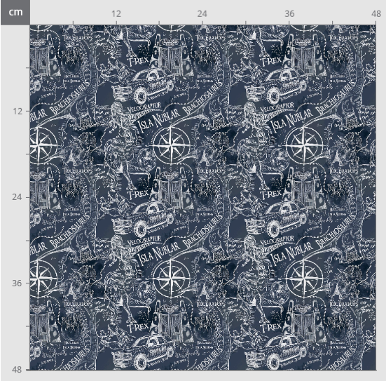 Jurassic map blauw