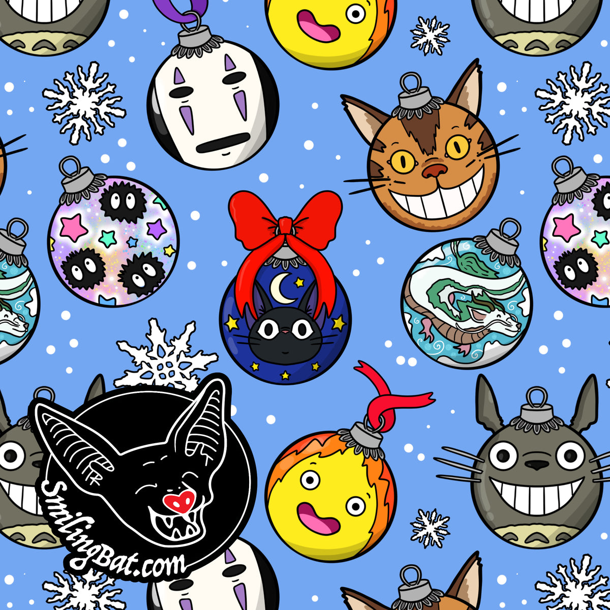Ghibli kerstballen.