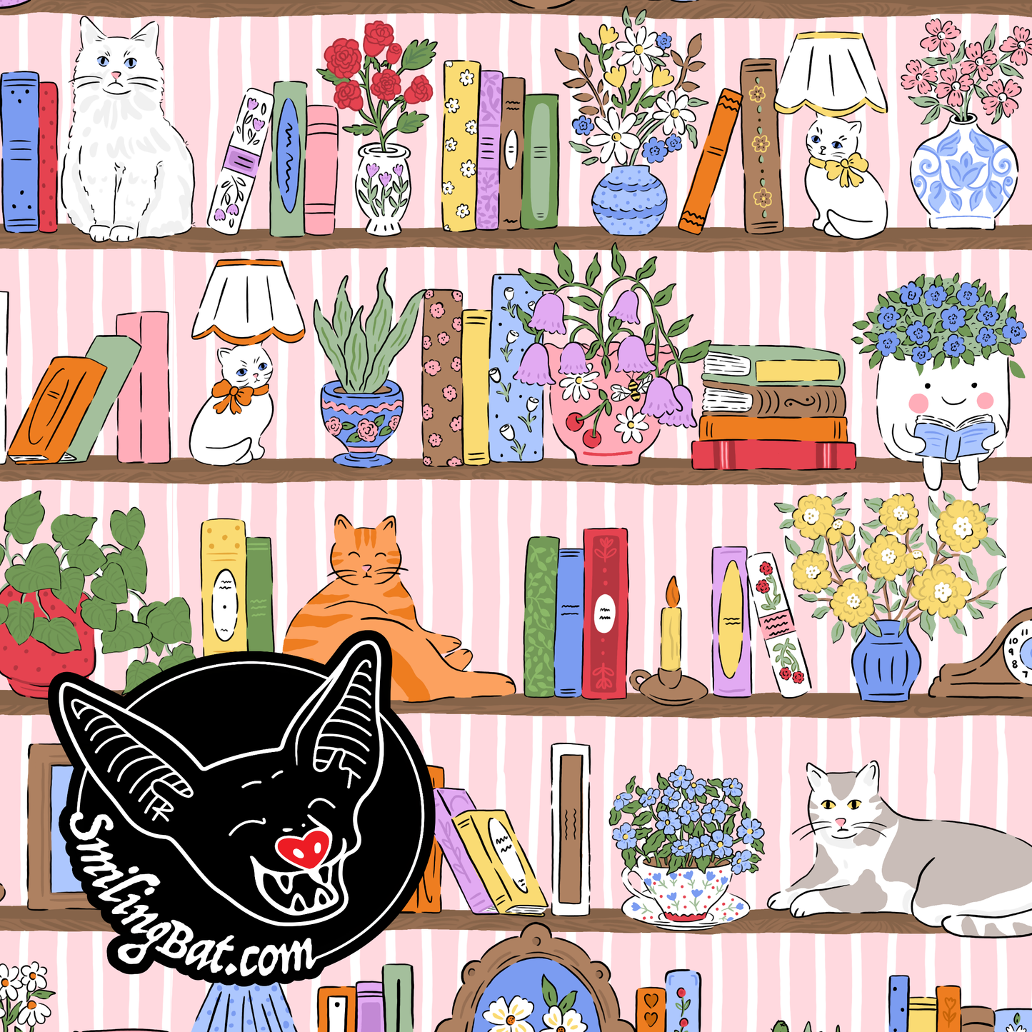 Pink bookcase