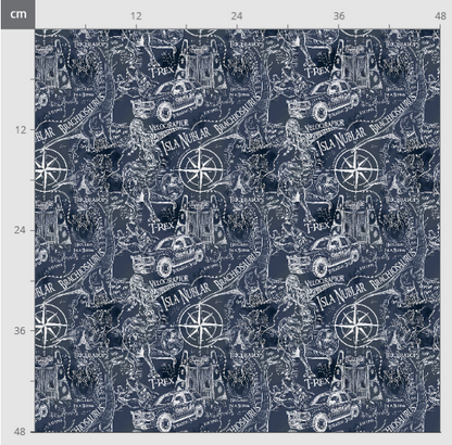 Jurassic map blauw