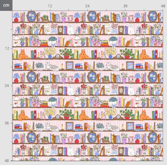 Pink bookcase