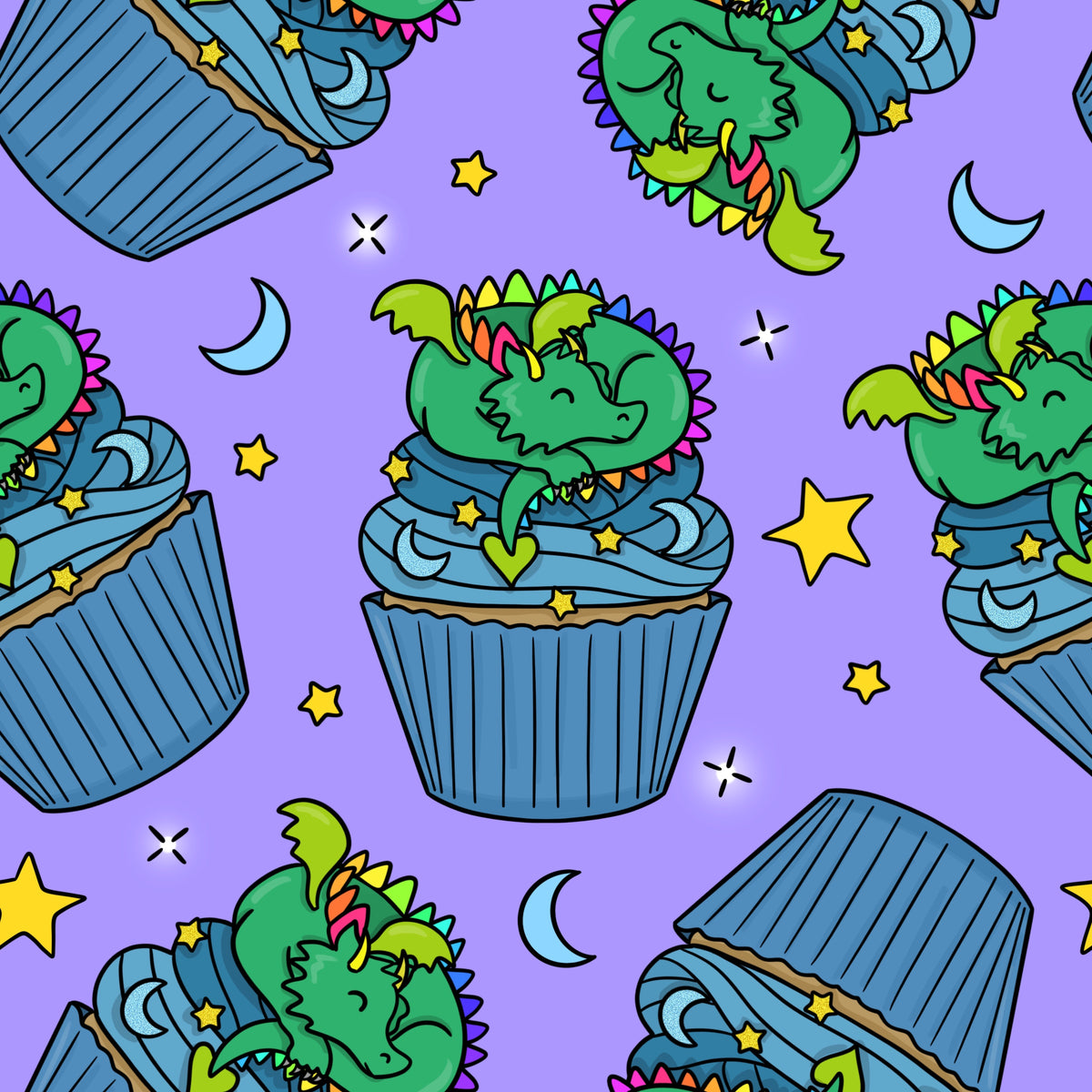 Sleeping dragon cupcakes